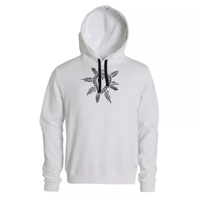 Pre-owned Dolce & Gabbana White Sacred Heart Hooded Sweatshirt Women's Sweater ()
