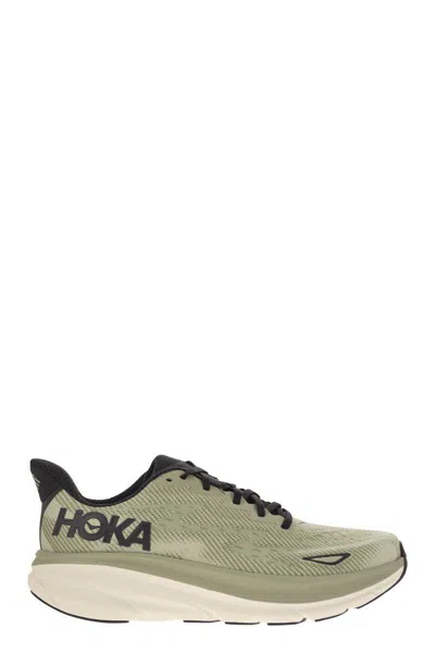 Hoka One One Clifton 9 - Breathable Sports Shoe In Green