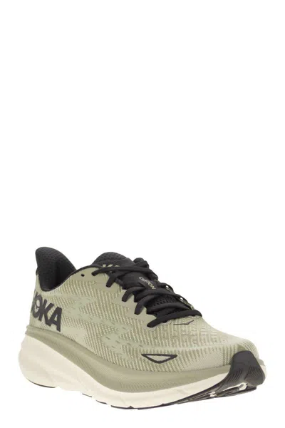 Hoka One One Clifton 9 - Breathable Sports Shoe In Green
