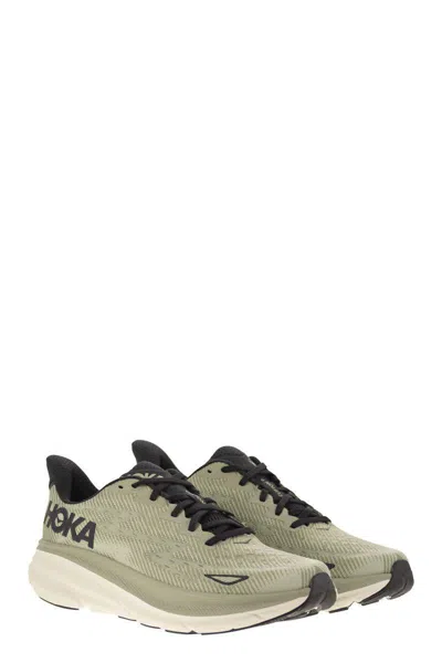 Hoka One One Clifton 9 - Breathable Sports Shoe In Green