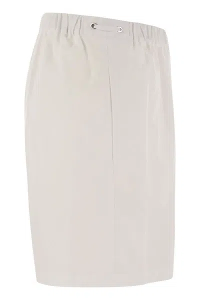 Max Mara Antiope Elasticated-waist Mini Shorts In White