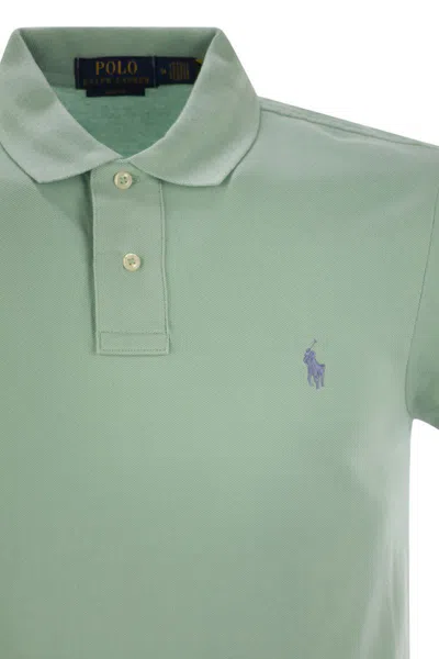 Polo Ralph Lauren Slim-fit Pique Polo Shirt In Water Green