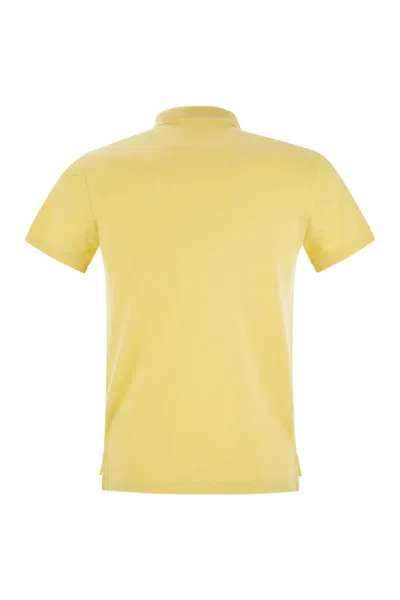 Polo Ralph Lauren Slim-fit Pique Polo Shirt In Yellow