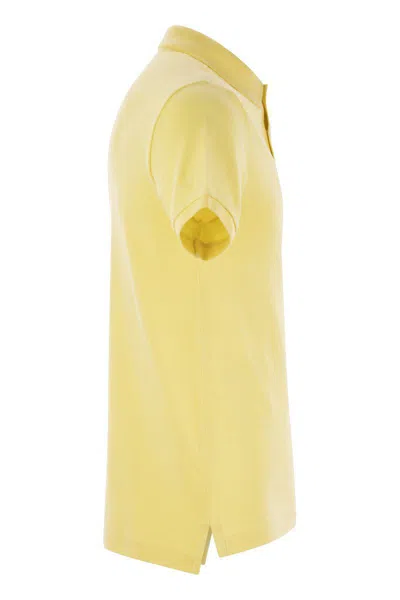 Polo Ralph Lauren Slim-fit Pique Polo Shirt In Yellow