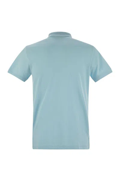 Polo Ralph Lauren Slim-fit Pique Polo Shirt In Blue
