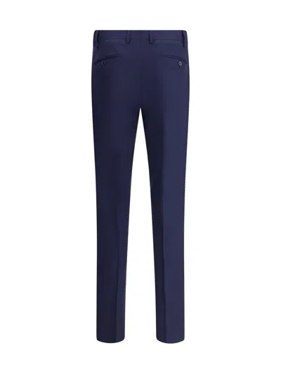 Gi Capri Virgin Wool Tapered-leg Trousers In Blue