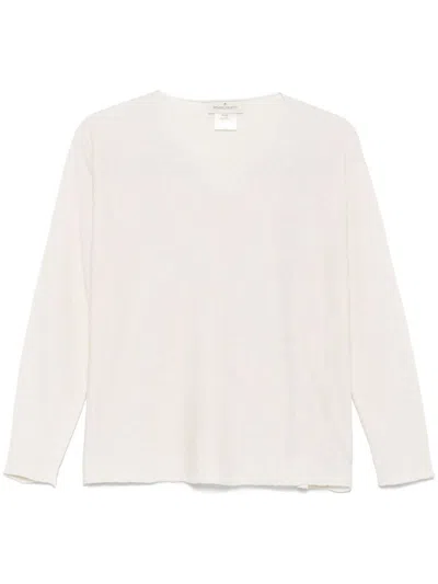 Bruno Manetti V-neck T-shirt In Beige