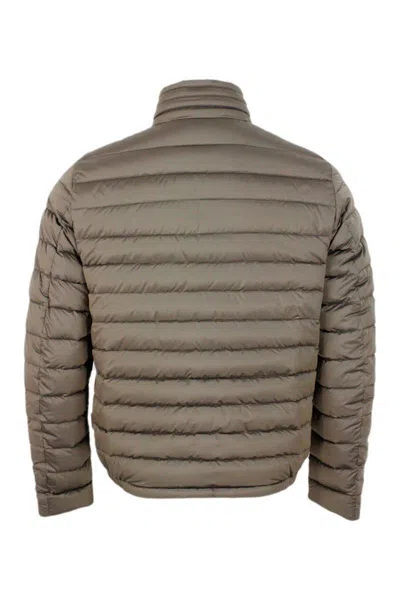 Moorer Bomber Jacket With Light Padding, Collar With Hidden Zip With Extractable Hood. Zip Closure In Multicolor