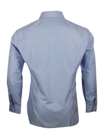 Barba Napoli Barba Shirts In Bianco - Celeste