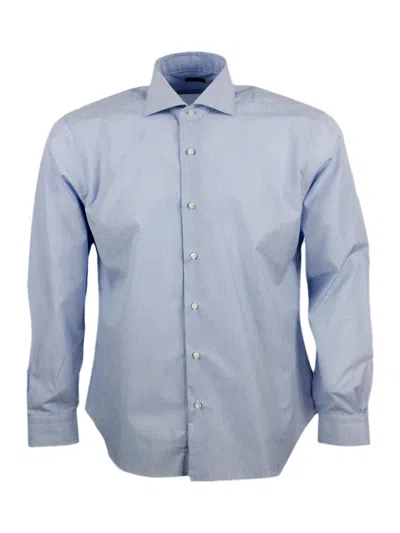 Barba Napoli Barba Shirts In Bianco - Celeste