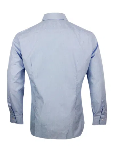 Barba Napoli Barba Shirts In Bianco - Celeste