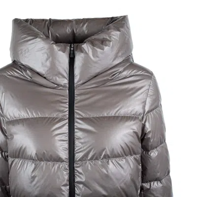 Herno Laminar Down Jacket In Glazed Ripstop 2l Clothing In Gray