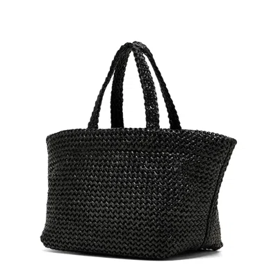 Alexander Wang Punch Small Tote Bag In Raffia In Black