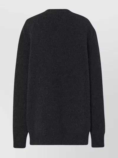 The Row Cashmere And Silk Jumper With Ribbed Cuffs And Hem