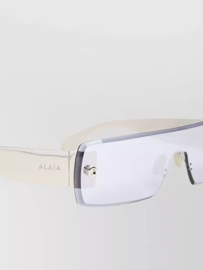 Alaïa Rectangular Frame Metal Sunglasses