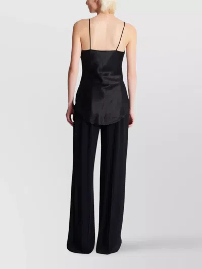 Balmain Sleeved Draped Satin Top