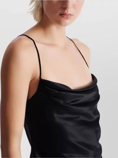 Balmain Sleeved Draped Satin Top