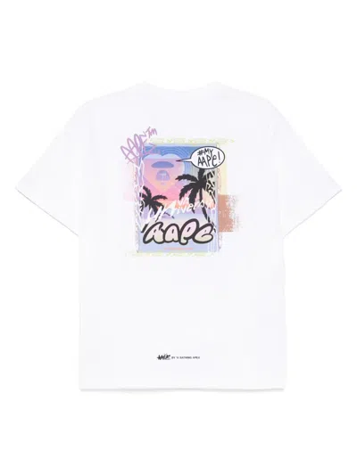 Aape By A Bathing Ape Logo-print T-shirt In 白色