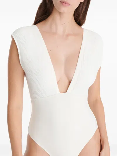 Eres Deep-v Glamorous Swimsuit In 白色