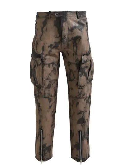 Breath Abstract-print Trousers In 褐色
