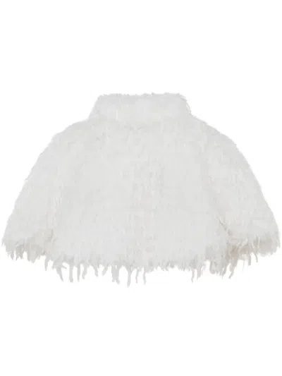 Unreal Fur Faux-fur Cape In 白色