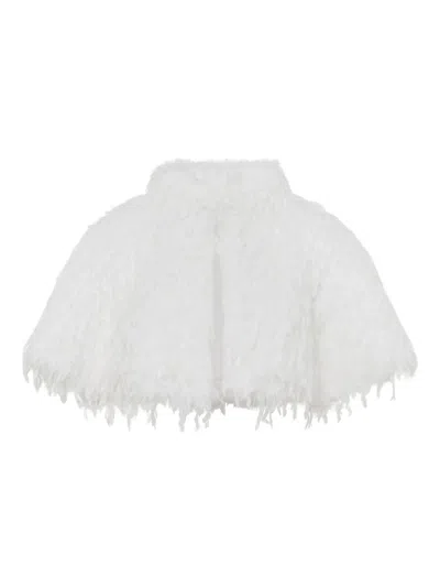 Unreal Fur Faux-fur Cape In 白色