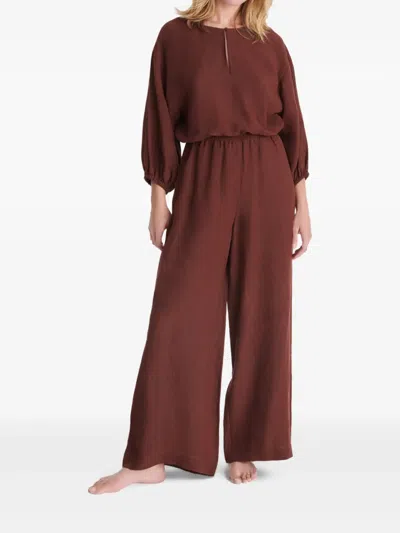 Eres Select Wide-leg Trousers In 褐色