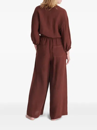 Eres Select Wide-leg Trousers In 褐色