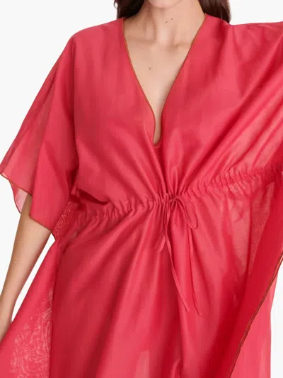 Eres Voilier Cotton Voile Kaftan In 粉色