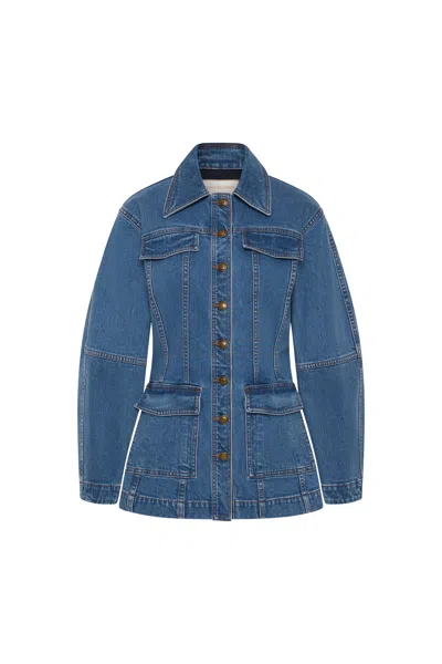 Rebecca Vallance Aviator Jacket In Blue