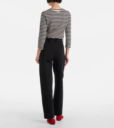 S Max Mara Weite Hose Grana Aus Einem Baumwollgemisch In Schwarz