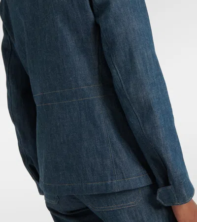 Loro Piana Long-sleeved Jacket In Blue