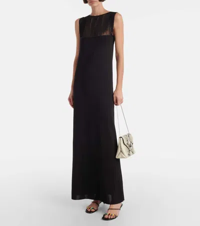 Khaite Ruslan Maxi Dress In Black