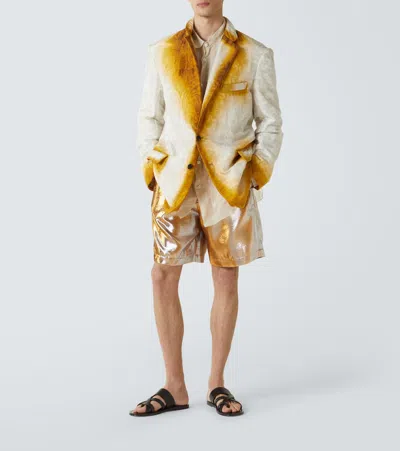 Dries Van Noten Piperi Gold Shorts