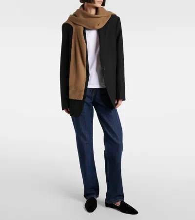 Totême Toteme Velvet Ballerinas In Black