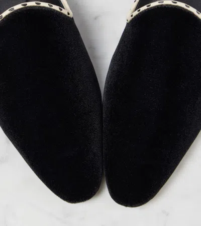 Totême Toteme Velvet Ballerinas In Black