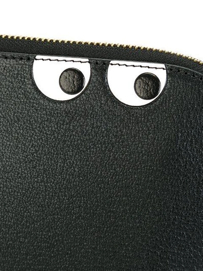 Shop Anya Hindmarch 'eyes' Zipped Clutch - Black