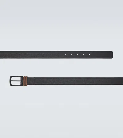 Zegna Leather Belt In Brown