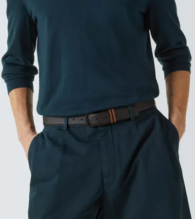 Zegna Leather Belt In Brown