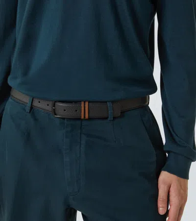 Zegna Leather Belt In Brown