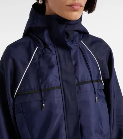 Self-portrait Piped-trim Jacket In Blue