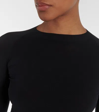 Alaïa Second Skin Knit Top In Black