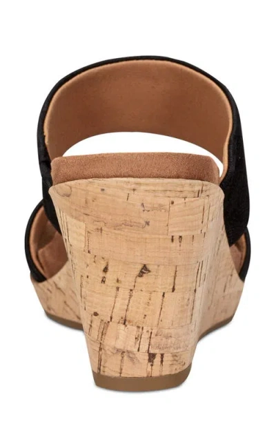 Rockport Women's Briah Ii Slide Slip-on Wedge Sandals In Black