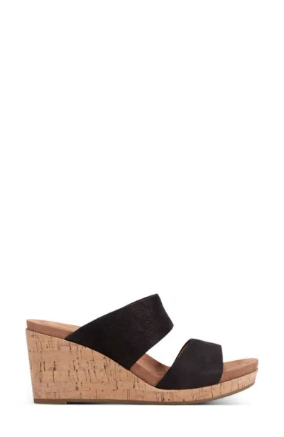 Rockport Women's Briah Ii Slide Slip-on Wedge Sandals In Black