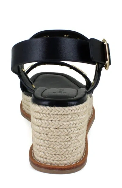 Splendid Dani Slingback Espadrille Platform Wedge Sandal In Black