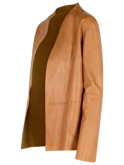 Bully Brown Leather Jacket In Brown