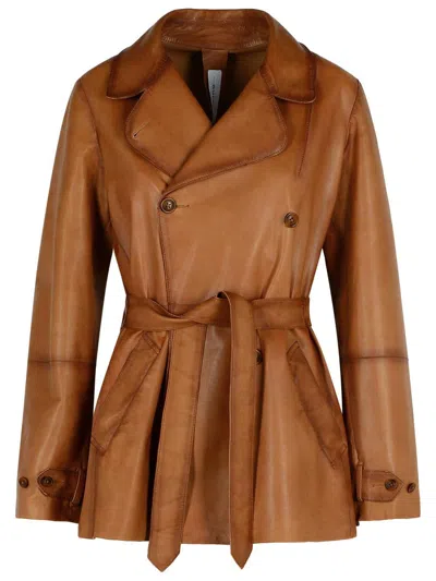 Bully Brown Leather Jacket In Brown