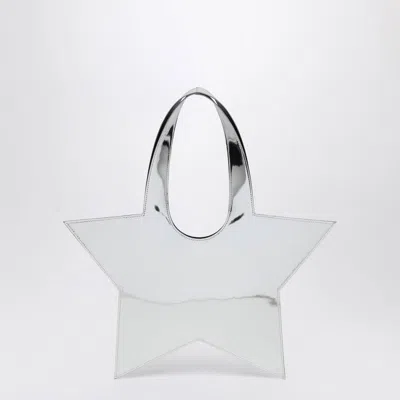 Coperni Mini Star Mirrored Silver Tote Bag In Silver