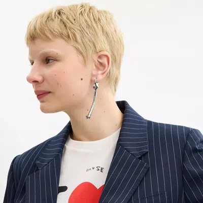 Coach Einzelner Ohrring Knochen In Silver