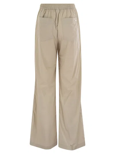 Herno Stretch Nylon Trousers In Cream